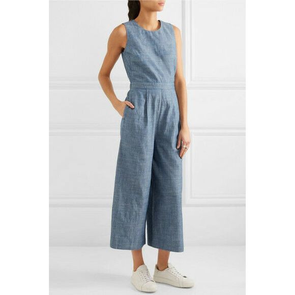 j crew chambray jumpsuit